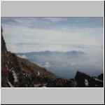 Looking down from near top of Mt. Fuji